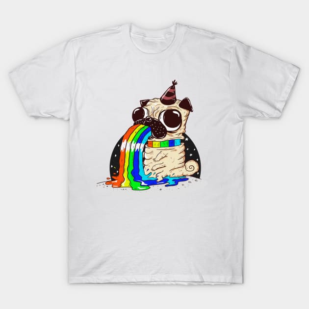 rainbow pug T-Shirt by elrodro